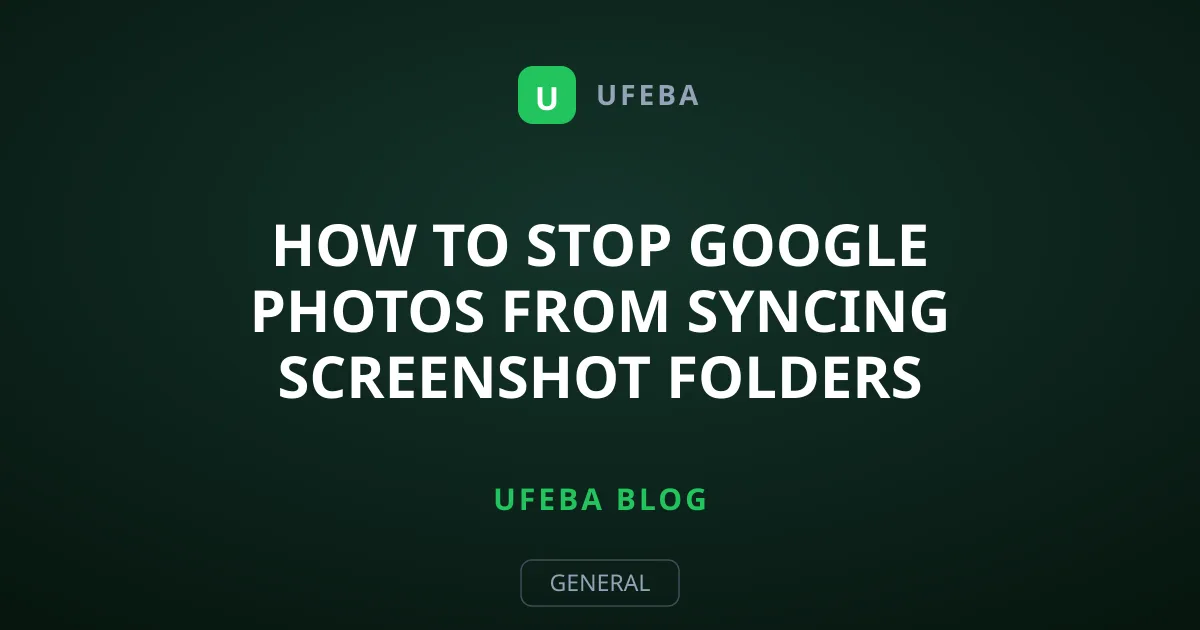 How to Stop Google Photos From Syncing Screenshot Folders